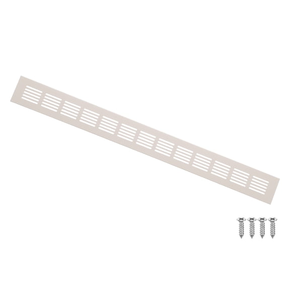 Uxcell Door Air Vent Cover 19.7" x 2" Aluminum Ventilation Grille Decorative Covers with Screws for Cabinet Grey