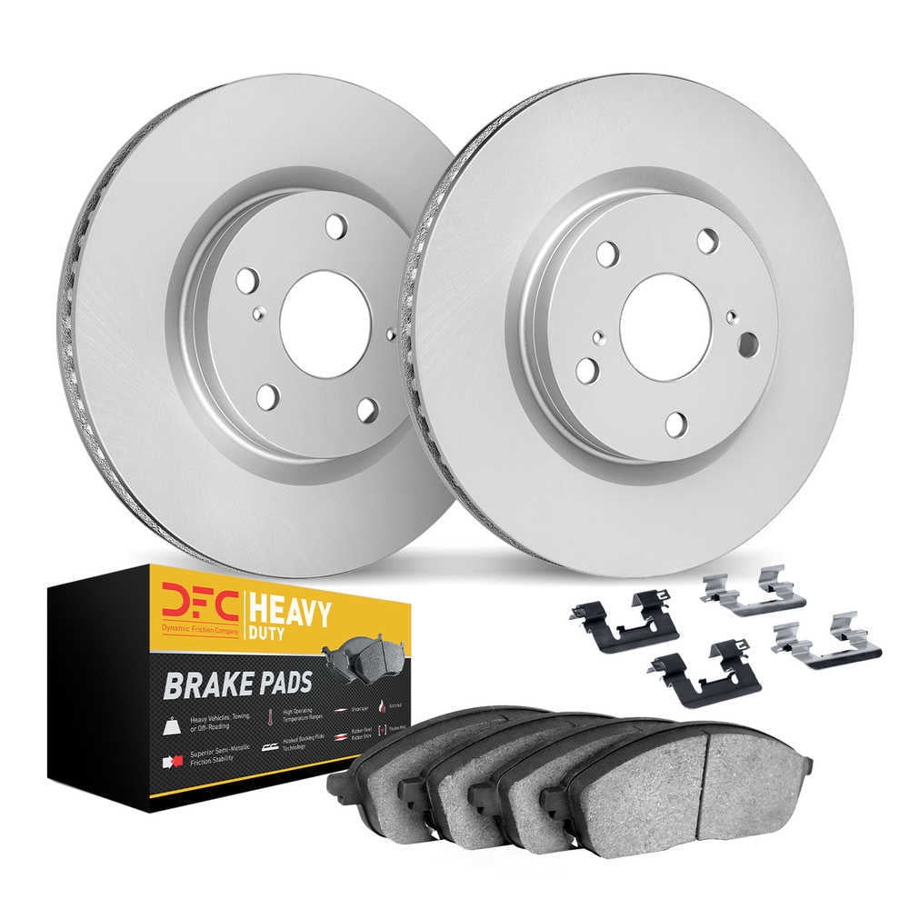 Dynamic Friction Company 4212-99228 DFC Geospec Rotors with Heavy Duty Brake Pads includes Hardware