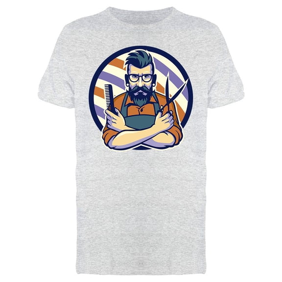Barber T-Shirt Men -Image by Shutterstock, Male Large