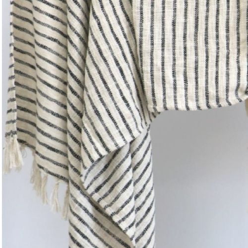 Element striped throw 50"x60" - Grey