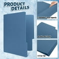 24 Pack Dusty Blue Letter Size Gradient Blue File Pockets with 1/3 Cut ...