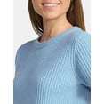 thumbnail image 4 of Time and Tru Women's Sweater Tee with Short Sleeves, Lightweight, Sizes XS-XXXL, 4 of 5