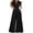 Black, variant on Ke1Clo Women Spring Fall Jumpsuits Casual V Neck Sleeveless High Waist Elastic Waist Jumpsuit Solid Loose Flowy Wide Leg Romper Black L