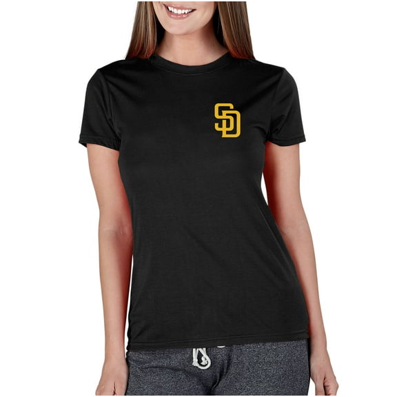 Women's Concepts Sport Black San Diego Padres Marathon Knit Top