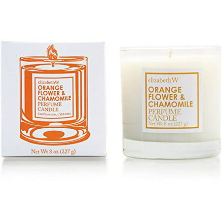 elizabethW Orange Flower Chamomile Perfume Candle, 100% renewable soy (vegetable) wax is clean burning By elizabeth
