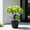 thumbnail image 3 of Doghiosgha Artificial Hydrangea Bouquet Faux Flower Stems for Wedding Home Table Centerpiece Party Decor, 18.5 Inch, Green, 3 of 7