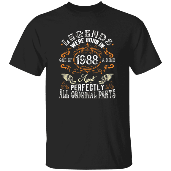 Vintage Legend Were Born In 1988 37 Years Old 37Th Birthday Decorations Men Women T-Shirt