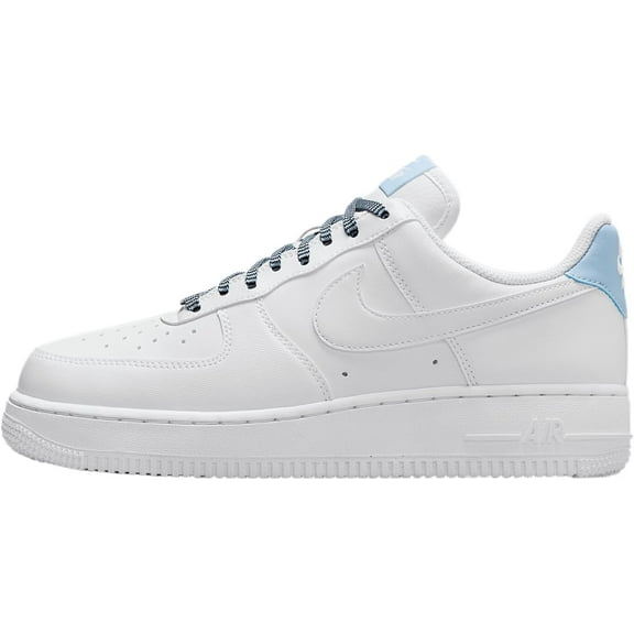 Women's Nike Air Force 1 '07 White/White-LT Armory Blue (IB7167 101) - 5.5