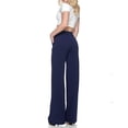 thumbnail image 4 of REALiKUN Womens Wide Leg Pants Lounge High Waisted Yoga Pants Comfy Pajamas Dance Sweatpants with Pockets Navy XXL, 4 of 5