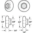 thumbnail image 2 of Prime-Line M 6201 Shower Door Roller, 7/8 in. and 3/4 in. Diam, Round Edge Nylon Tires, Steel Ball Bearings, Threaded Hex Head Hub, Pack of 4, 2 of 2