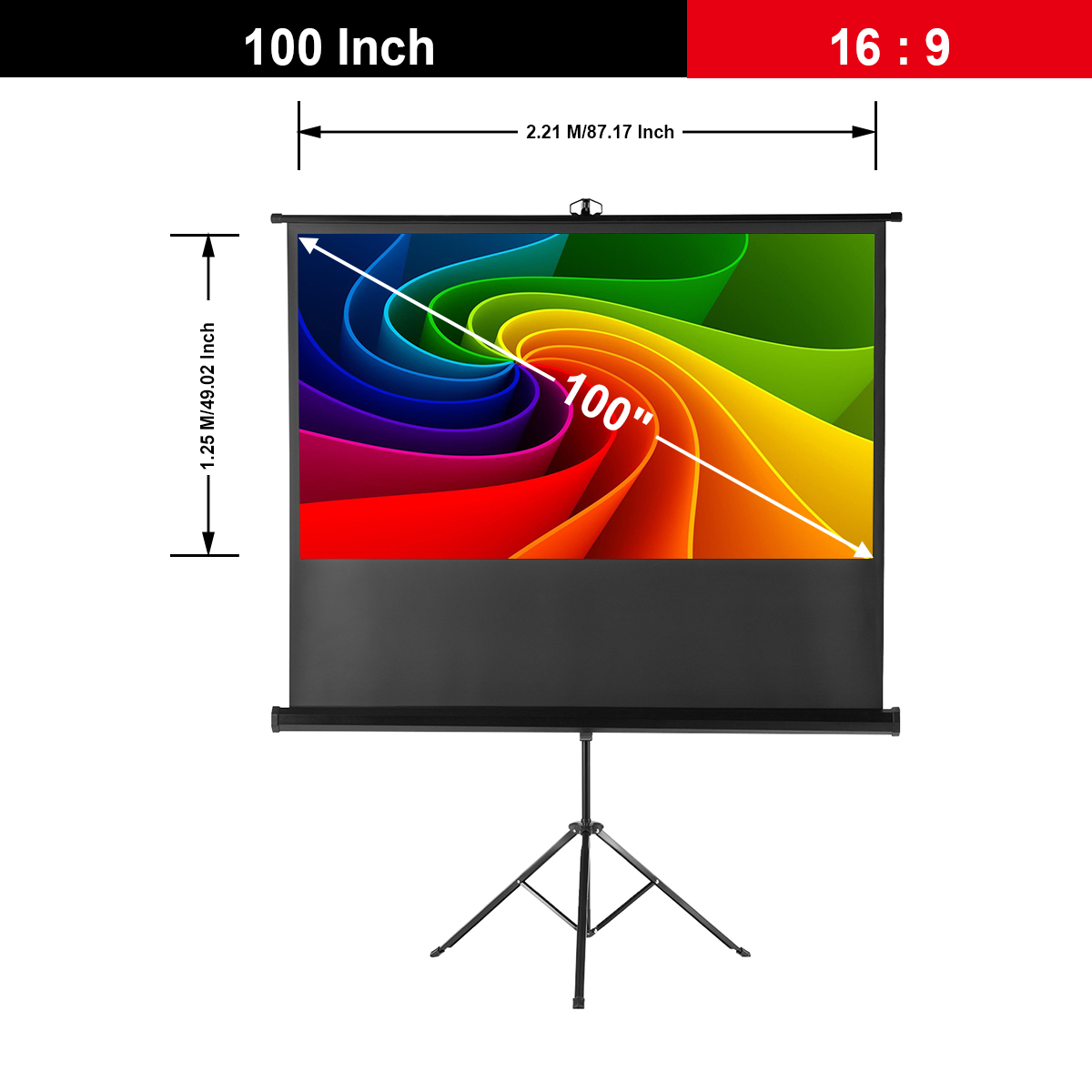 Excelvan Projection Screen, 100 