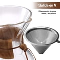 thumbnail image 4 of Juego de Cafetera Pour Over - 800ML Cafetera de Vidrio con Filtro Reutilizable de Acero Inoxidable 304 (800ML), 4 of 9