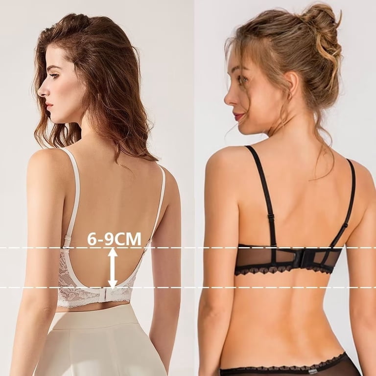Sexy Code 1701 Women's Low Back Bra, Seamless Lace, Push Up, Backless for Dresses