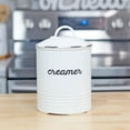 thumbnail image 2 of AuldHome Design Enamelware White Creamer Canister; Rustic Distressed Style Coffee Accessory Storage for Kitchen, 2 of 10