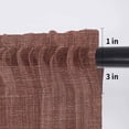 thumbnail image 3 of Dark Brown Sheer Curtains Valances for Windows Vintage Country Monochrome Chocolate Color Chiffon Kitchen Valances for Cafe, Voile Window Treatments Curtains for Living Room Bedroom, 60"x18", 3 of 9