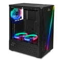 thumbnail image 2 of Gabinete Gamer Yeyian YCH-LAR7-01BK Crescent Master ATX/Micro ATX/Mini ITX Midi Tower Panel frontal RGB 3 ventiladores 120mm instalados USB HD Audio, 2 of 5