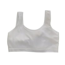 Wancir Athletic Sports Bra Girl 6-14Y Crop Tops First Teen Girls Bra Cotton Underwear Unpadded Seamless for Running