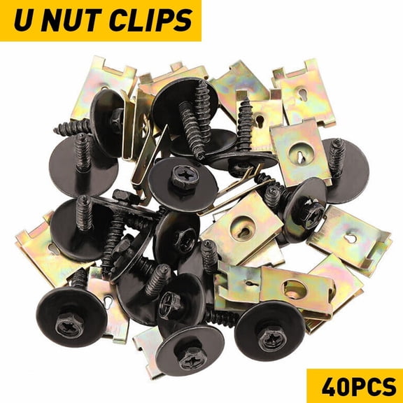 40x for Mercedes Benz Engine Under Cover Splash Shield Body M6 Bolts U-nut Clip