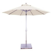 Galtech International 738jv42 9 ft. Deluxe Auto Tilt & Steel Cable Hand Painted Crank Lift Flax Sunbrella