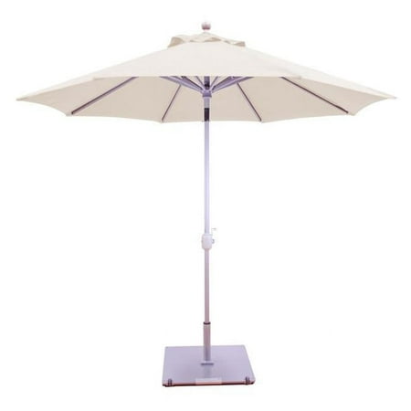 Galtech International 738jv42 9 ft. Deluxe Auto Tilt & Steel Cable Hand Painted Crank Lift Flax Sunbrella