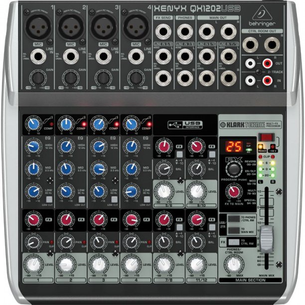 BEHRINGER XENYX QX1202USB インターフェイス エフェクト Behringer Xenyx QX1202USB 12 Input Audio Mixer with USB - Walmart.ca
