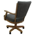 thumbnail image 2 of Classic Caster Solid Wood Dining Chair - NW Elk Charcoal Fabric - Light Oak, 2 of 2