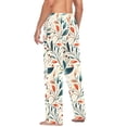 thumbnail image 3 of FORMRS Mens Pajama Pants with Pockets Sleepwear Lounge Bottoms Sizes S-2XL, Beige Whimsical Leaves, 3 of 7