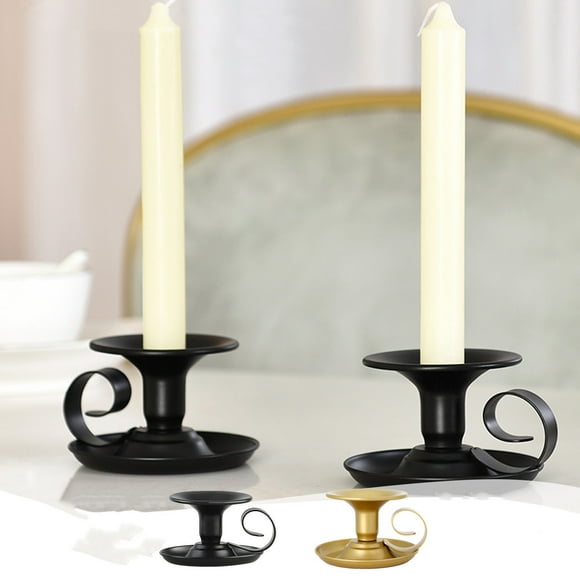 Cagogo under $5 2Pcs Taper Candle Holders, Taper Candle Holders Set, Metal Candle Sticks for Wedding Christmas Decor, Table Centerpiece Candle Stand, Elegant Home Decor Candle Holder