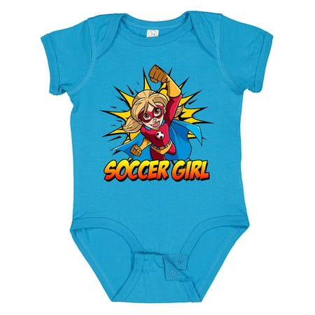 

Inktastic Soccer Girl Superhero Girls Baby Bodysuit