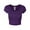 Purple, variant on KOGMO Womens Short Sleeve Crop Top Solid Round Neck T Shirt