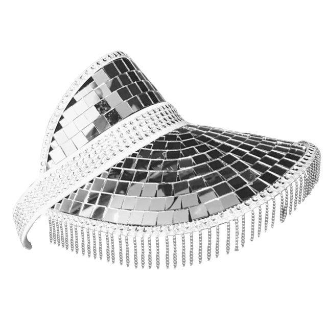 Sombrero de vaquero con purpurina para discoteca, sombrero de bola de discoteca con lentejuelas brillantes para DJ, fiesta de Bar, escenario, decoraciones de cumpleaños