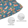 thumbnail image 3 of Rateoe Corgi with Flowers Pattern Decorative Pillow Case,Throw Pillow Covers,Plush Pillow Cover,Soft Pillow Case,Velvet Pillow Case-16"x24", 3 of 6