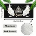 thumbnail image 2 of 1 Pcs 2D Flat License Plate Covers & Frames, Queen with Wings and Crown For Decorative Front, Waterproof For Decoration Aluminum License Plate Covers & Frames Cover For Men Women, 12" X 6", 2 of 7