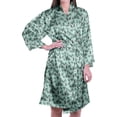 thumbnail image 6 of Moomaya Printed Womens Kimono Robes Short Satin Silk Bridal Robe Loungewear, 6 of 8