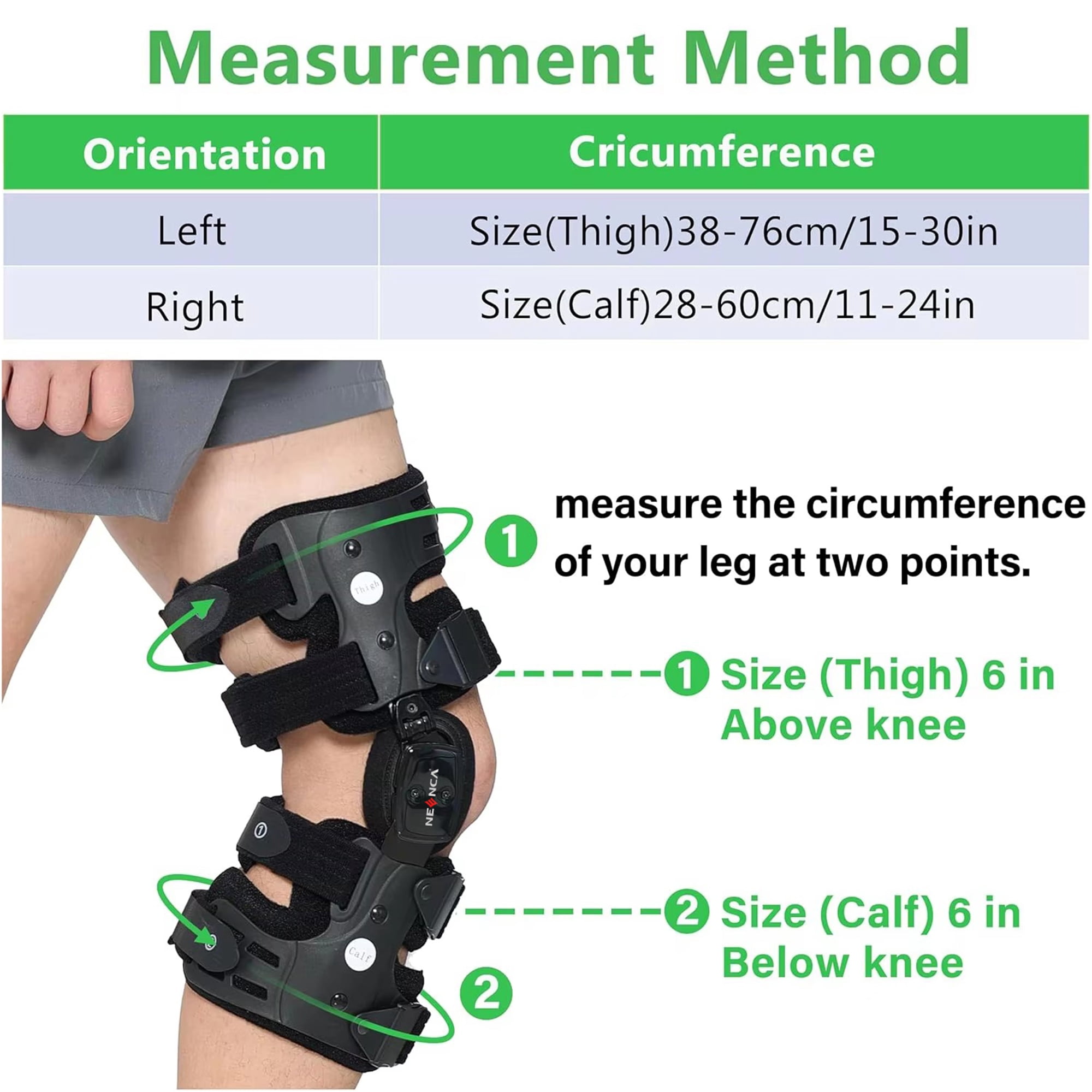 NEENCA Unloader Knee Brace - Lightweight, Low Profile OA Knee Brace for Arthritis Pain and Support - Premium Knee Support for Medial and Lateral Knee Pain (Right)