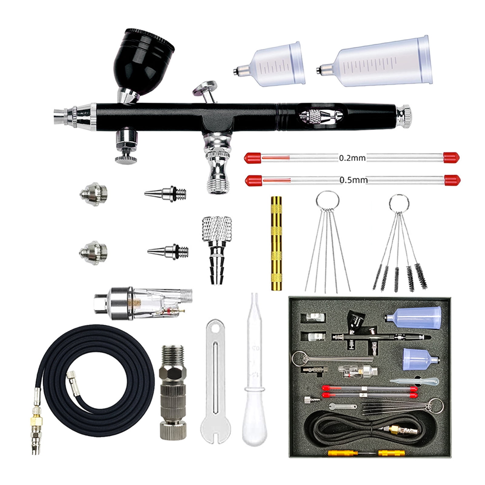 Double Action Airbrushing for General Purpose Art Craft Projects Cake Decorating Makeup Art Crafts Tattooing Tool