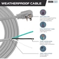 thumbnail image 5 of Iron Forge Cable Flat Plug 14 Gauge Power Cord Replacement - 10ft,15 Amp Gray Heavy Duty, 12/3 SJT 3 Prong Cable for Appliances & Power Tools, 5 of 8