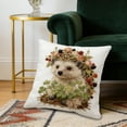 thumbnail image 6 of Luoshdecor Floral Hedgehog Pillow Covers 18x18 Inches,Spring Wildflower Animal Cushion Cases for Bed Couch Decor, 6 of 6