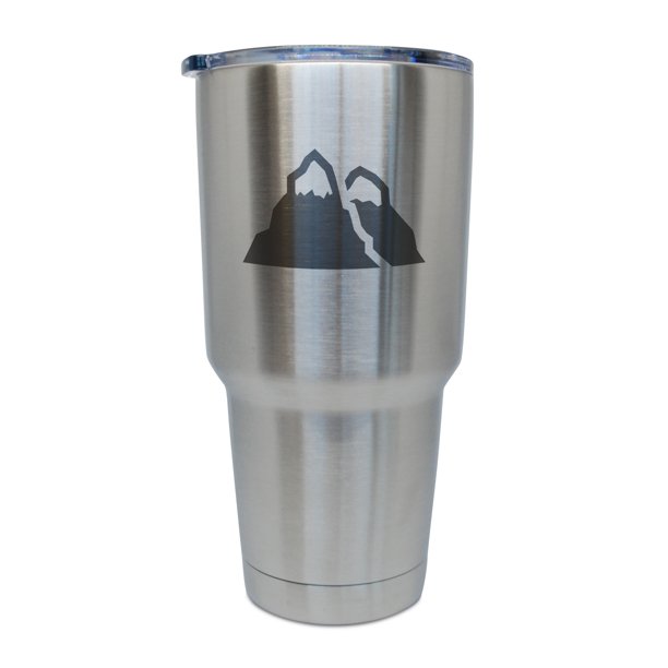 Mountain Stainless Steel Tumbler, 30 Oz Insulated Tumbler, Laser Etched