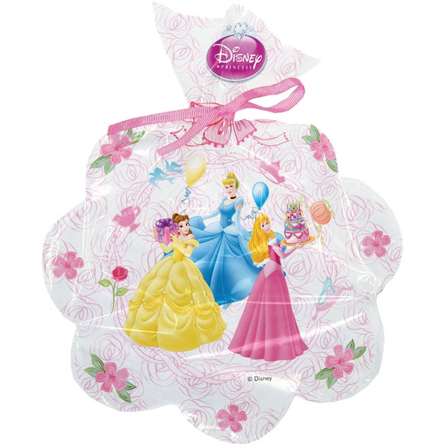 Disney Princess - Bolsas de Cotillón Diseño Celofán - Pack de 6 (Blanco, Rosa)