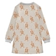 thumbnail image 6 of Girls' long-sleeved dress Cookie Man Girls' A-line dress with ribbed cuffs Soft and comfortable, 6 of 6