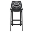 thumbnail image 4 of Home Square Polypropylene Patio Bar Stool in Black - Set of 2, 4 of 13