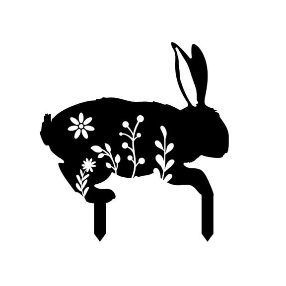 sruoe Acrylic Patio Decor, Garden Fairy Statues, Fall Flower Pot Decoration, 2D Flower Pot Stake Garden Accessories, Planter Pots Decor, Outdoor Lawn Ornament for Home, Yard Art Easter Decorations