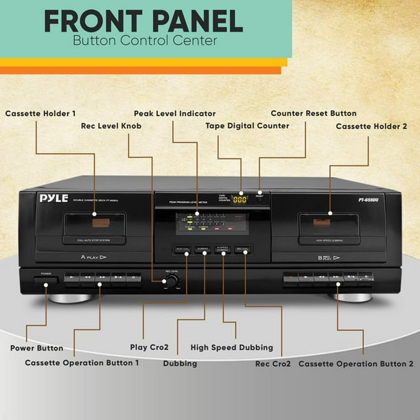 Onyxko popular Dual Tape Deck Receiver