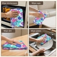 thumbnail image 5 of 4 Pcs Pioneer Flower Floral Print Pattern Kitchen Towels, Funny Microfiber Dish Towel Set, 18" X 26" Tea Towels, 5 of 6