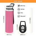 thumbnail image 2 of Motivational Water Bottle 32 oz with Straw, BPA Free Reusable Fitness Sport Bottle Perfect for Travel, School, Outdoors, and Gym Pink Pattern, 2 of 6