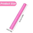 thumbnail image 3 of AKEGAMN Clearance! 12 Inch Plastic Ruler With Handle Grip – Accurate Transparent Measuring Tool In Inches And Centimeters For Kids And Teachers We Pick Your Color Clear, Transparent Design! Each rul, 3 of 8