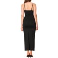 thumbnail image 3 of INSPIRE CHIC Maxi Women's 2024 Sexy Spaghetti Strap Cut Out Twist Front Pencil Split Club Party Long Dress Black L, 3 of 5
