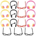 thumbnail image 1 of FRCOLOR Lunettes de Robe 1 Ensemble d'Accessoires de Lunettes Miniatures Casque de Poupée Mini Écouteurs Décorations de Poupée DIY, 1.57"X1.57"X0.51 Pouces, 1 of 4