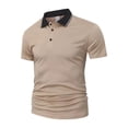 thumbnail image 2 of IhhxPro Men's Short Sleeve Collared Shirt with Button Detail Quick Dry Tee for Work or Casual Wear S-2XL, 2 of 5